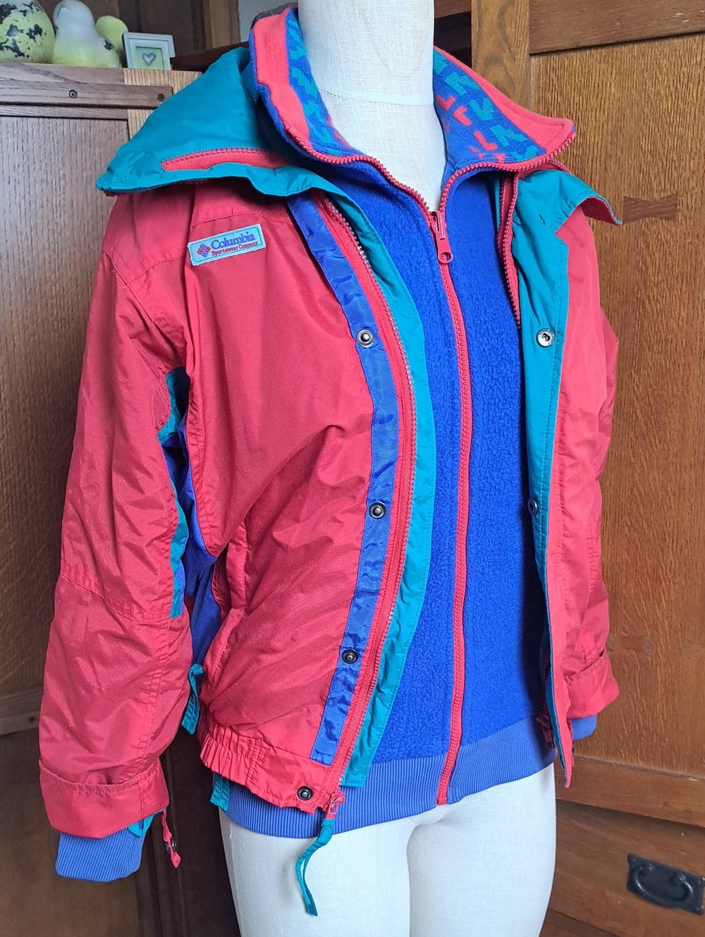Vintage 90s Columbia Bugaboo 3-in-1 Colorblock Jacket Youth L Women XS/S